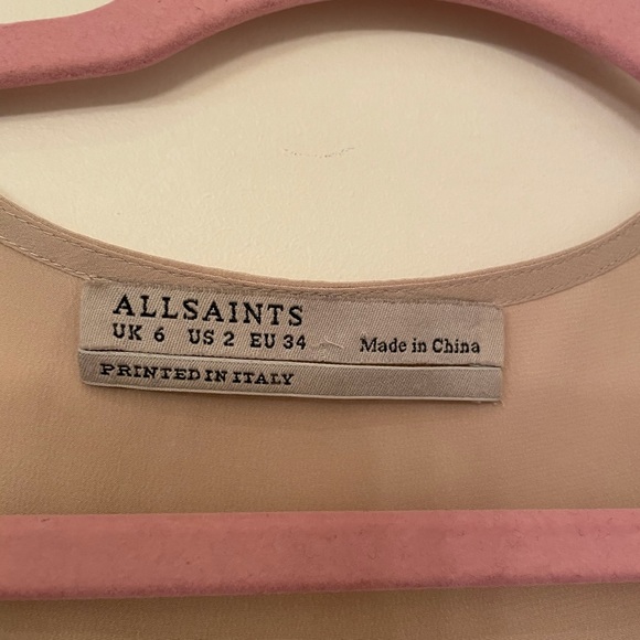 All Saints Air Lyde Dress -100% Silk Layered Dress - Picture 5 of 6